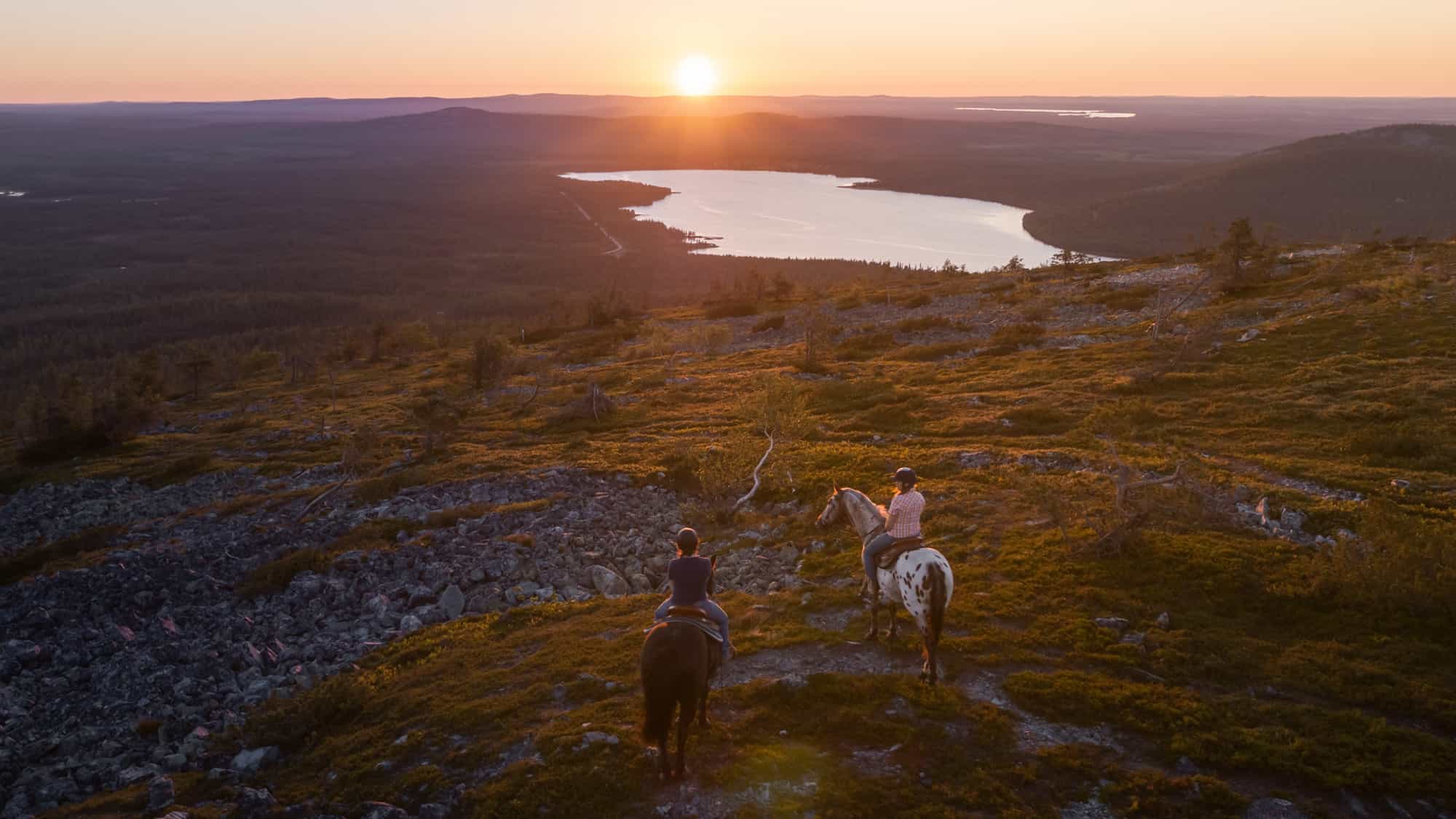 Summer horseback riding at Lucky Ranch in Finnish Lapland